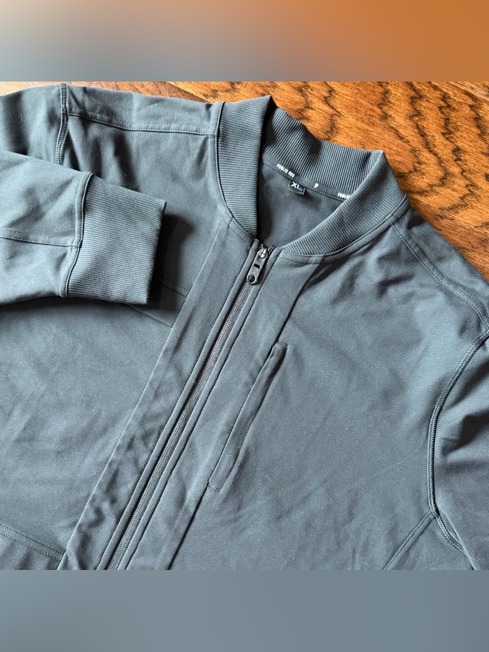 Public Rec Men’s Jacket Size XL Crosstown Bomber Full Zip Athletic Black